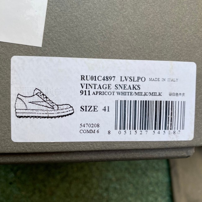 Rick Owens DRKSHDW Porterville Vintage Low Pearl Milk