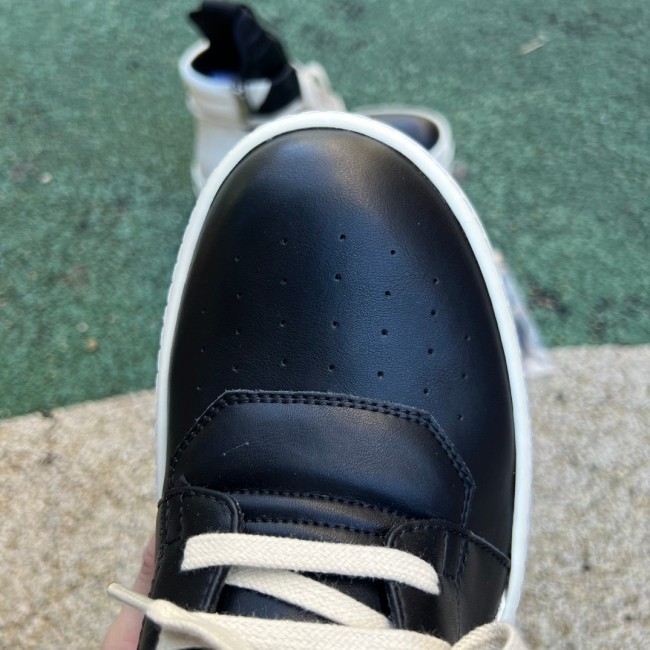 Rick Owens Hollywood Mega Bumper Geobasket High Black Milk