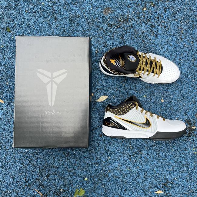 Nike Kobe 4 Protro White Black Del Sol