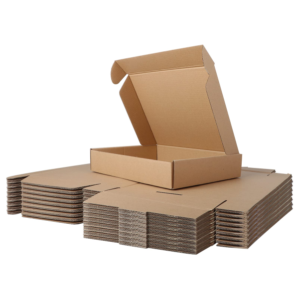 25 Pack 11x8x2 Shipping Boxes for Small Business, Brown Corrugated Cardboard Mailer Boxes, Recyclable Box Mailers