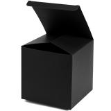 20Pcs Recycled Gift Boxes - 6 x 6 x 6 inches Black Paper Box Kraft Cardboard Boxes with Lids for Party, Wedding, Gift Wrap