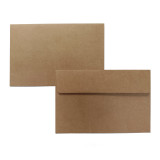 Gooline Kraft Brown A6 Invitation Envelopes ,100 Pack 4.75 x 6.5 Inches Quick Self Seal Envelopes， for Wedding, Graduation, Baby Shower, Greeting Card