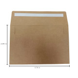 Gooline Kraft Brown A2 Invitation Envelopes，100 Pack 4.375 x 5.75 Inches Quick Self Seal envelopes, for Wedding, Graduation, Baby Shower, Greeting Card