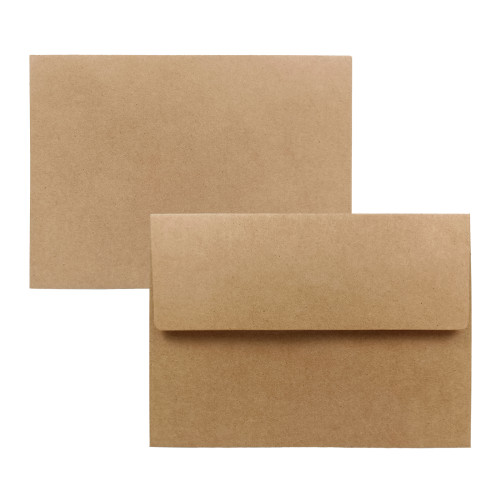 A7 Brown Kraft Invitation Envelopes 5x7 100 Packs Perfect for Wedding, Chirstmas Cards, 5x7 Photos, Baby Shower, Birthday, Party, Invitations - Peel, Press & Self Seal