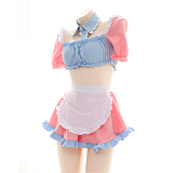 パステルカラーの可愛いセパレートメイド服