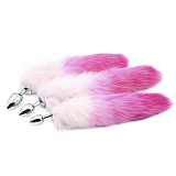 キツネテールアナルプラグ ピンクグラデーション狐尻尾