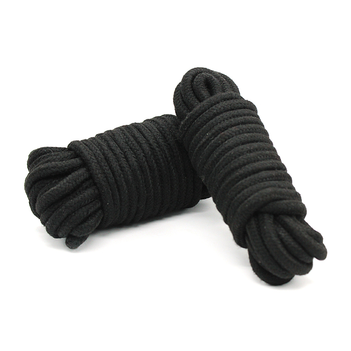 初心者でも簡単に使えるSM綿製緊縛ロープ 10米 黒