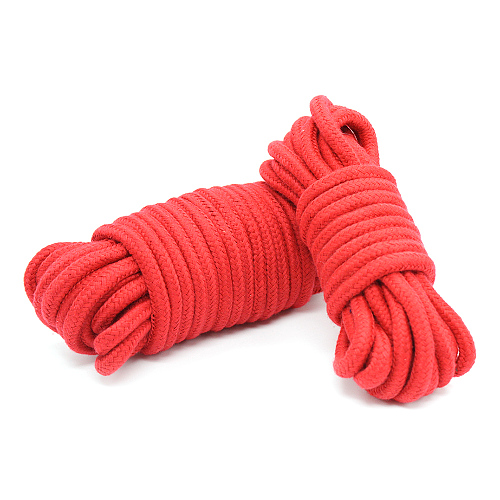 SM綿製緊縛ロープ 10米 赤