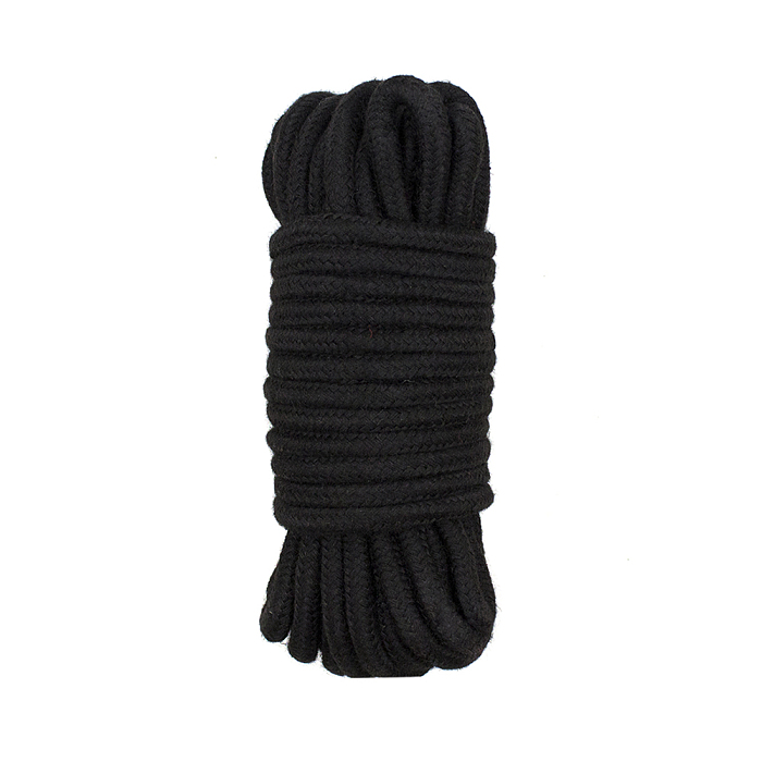 初心者でも簡単に使えるSM綿製緊縛ロープ 10米 黒