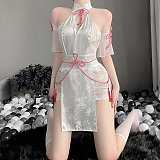高級感溢れるセクシー白いチャイナコスプレ