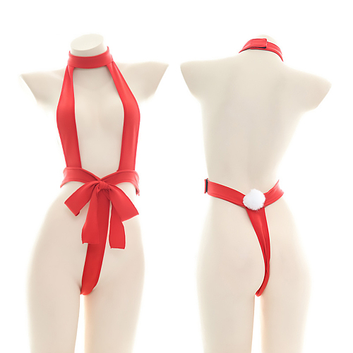 究極セクシーなサンタ風ストラップコスプレ