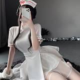 ふわふわでガーリーなナース風コスプレ4点セット