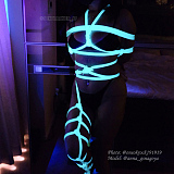 身体を彩る幻想的な蛍光グリーンSM緊縛ロープ5mm  5m/10m