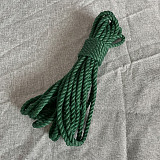 落ち着いた雰囲気を醸し出した深緑色高級緊縛麻縄 6mm 8m/10m