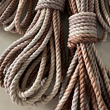 緊縛専用高級麻縄6mm 茶色グラデーション 8m/10m