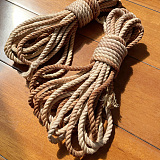 緊縛専用高級麻縄6mm 茶色グラデーション 8m/10m