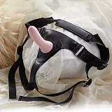 シリコンディルド付きのお洒落なレザーペニスバンド ディルド4サイズ展開