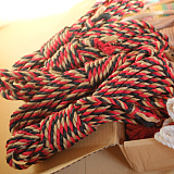 赤黒原がミックスされた多彩な緊縛専用高級麻縄6mm 8m/10m