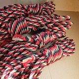 赤黒原がミックスされた多彩な緊縛専用高級麻縄6mm 8m/10m