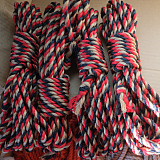 赤黒原がミックスされた多彩な緊縛専用高級麻縄6mm 8m/10m