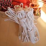 純粋な真っ白な緊縛専用高級麻縄6mm 8m/10m