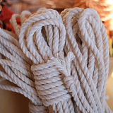 純粋な真っ白な緊縛専用高級麻縄6mm 8m/10m
