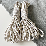 純粋な真っ白な緊縛専用高級麻縄6mm 8m/10m