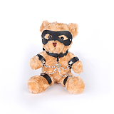 キュートなボンデージクマのぬいぐるみ 拘束具取外し可能 ブラウン