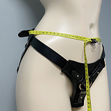 リング式ペニスバンド シリコン製ディルド付き ブラック