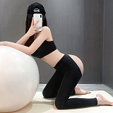 お尻丸出しセクシーヨガパンツ ブラック