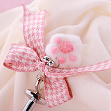 ふわふわで可愛い肉球のチェック柄リボンアナルプラグ