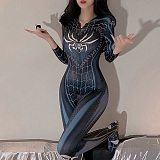 超セクシーなスパイダーマン風全身タイツコスプレ