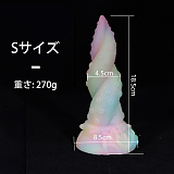 幻想的な虹色シリコンタコ触手アナルプラグ 吸盤付き 2サイズ選択可能