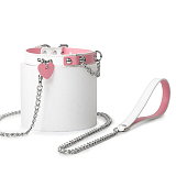 ラブリーなハートが付いた洗練された本革SM首輪 リード付き