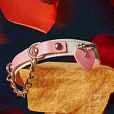 ラブリーなハートが付いた洗練された本革SM首輪 リード付き