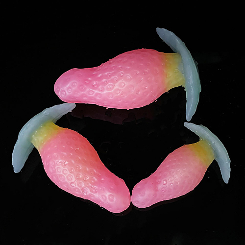 かわいいピンクイチゴアナルプラグ 液体シリコン製 4サイズ展開