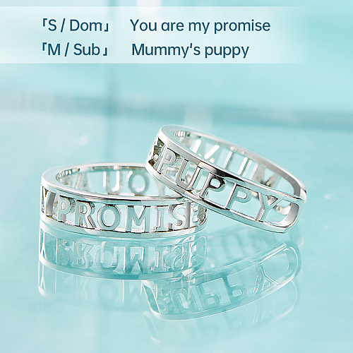 YOU ARE MY PROMISE透かし彫りメッセージリング S-Dom 12-20号指輪【取寄せ】