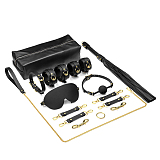 SMに必要なアイテム10点含むプレミアムな拘束具セット ブラック