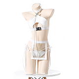 セクシーなセパレートエナメルねこガールコスプレ6点セット