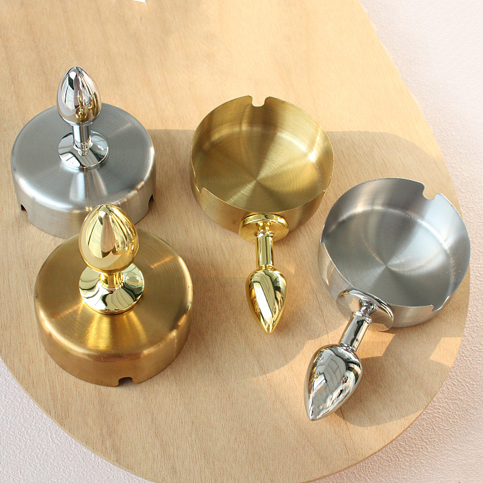 アナル　器具 BDSMステンレス灰皿のアナルプラグ 1.8cm/2.2cm/2.8cm/3.4cm アナル開発 アナル調教グッズ