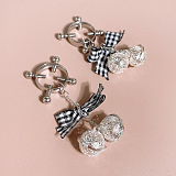 リボン飾りと鈴の組合せで無敵可愛いリングニップルクリップ 四タイプ