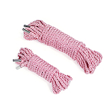 パステルカラーの光沢感が美しいナイロン緊縛ロープ 10m