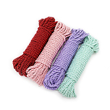 パステルカラーの光沢感が美しいナイロン緊縛ロープ 10m