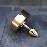【本格プレイ対応】ステンレス灰皿アナルプラグ 1.8cm/2.2cm/2.8cm/3.2cm