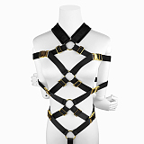 亀甲縛り風SM束縛ストラップハーネス 上半身拘束ストラップ