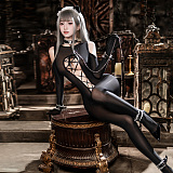 透け透けシースルーオープンクロッチメイドコスプレ3点セット