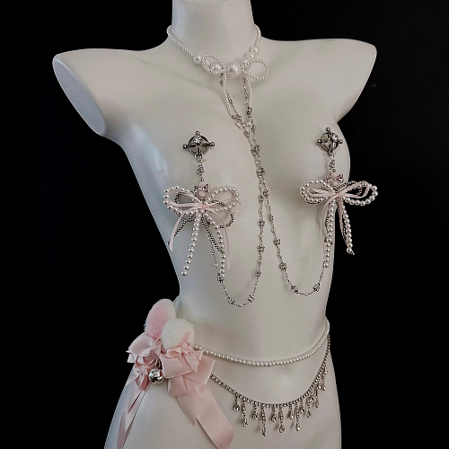 アリスのシークレット パールチェーンニップルクリップ&ウエストチェーン