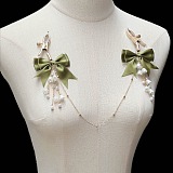 鈴蘭のウィスパー 愛らしいスズランの花チェーンニップルクリップ