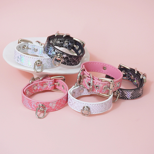 妖しくかわいいヘビ柄SM拘束手枷 水色/ピンク/白/黒