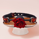薔薇 ボールギャグ 口枷 シリコン 4.2cm レース ベルベット SMグッズ セクシー コスプレ (Rose Ball Gag Silicone 4.2cm Lace Velvet SM Goods Sexy Cosplay)